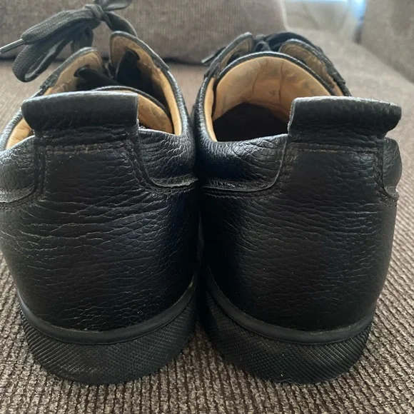 Christian Louboutin Black Leather Sneakers